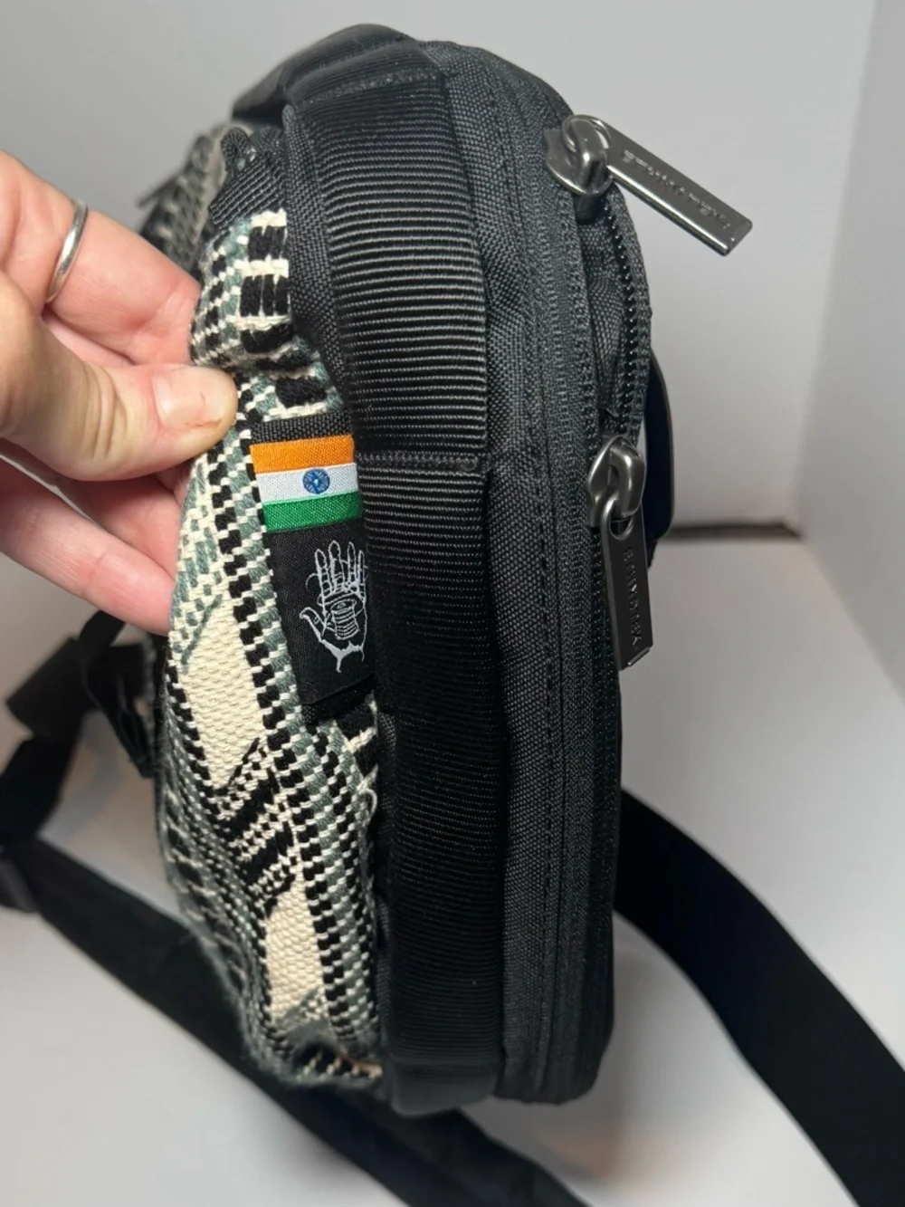 Ethnotek Somanya Sling 13 - India 10 Artisan Hand-Woven Tablet Bag